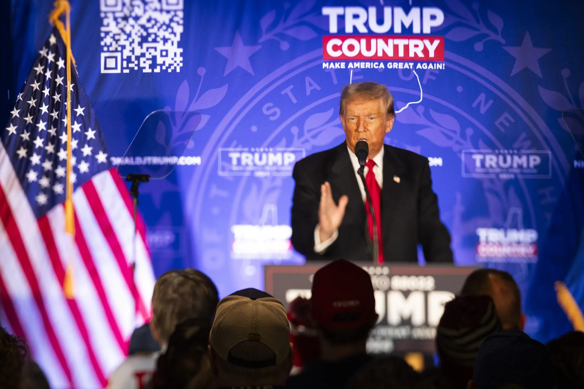 Donald Trump during a campaign event in New Hampshire on Jan. 17.