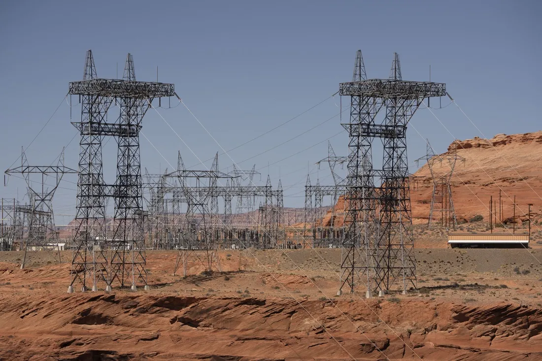 Transmissions lines in Page, Arizona.
