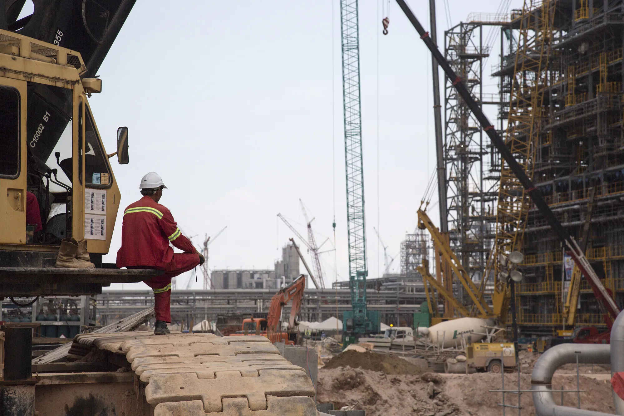 Ongoing Construction at  the Petronas Refinery and Petrochemical Integrated Development Project