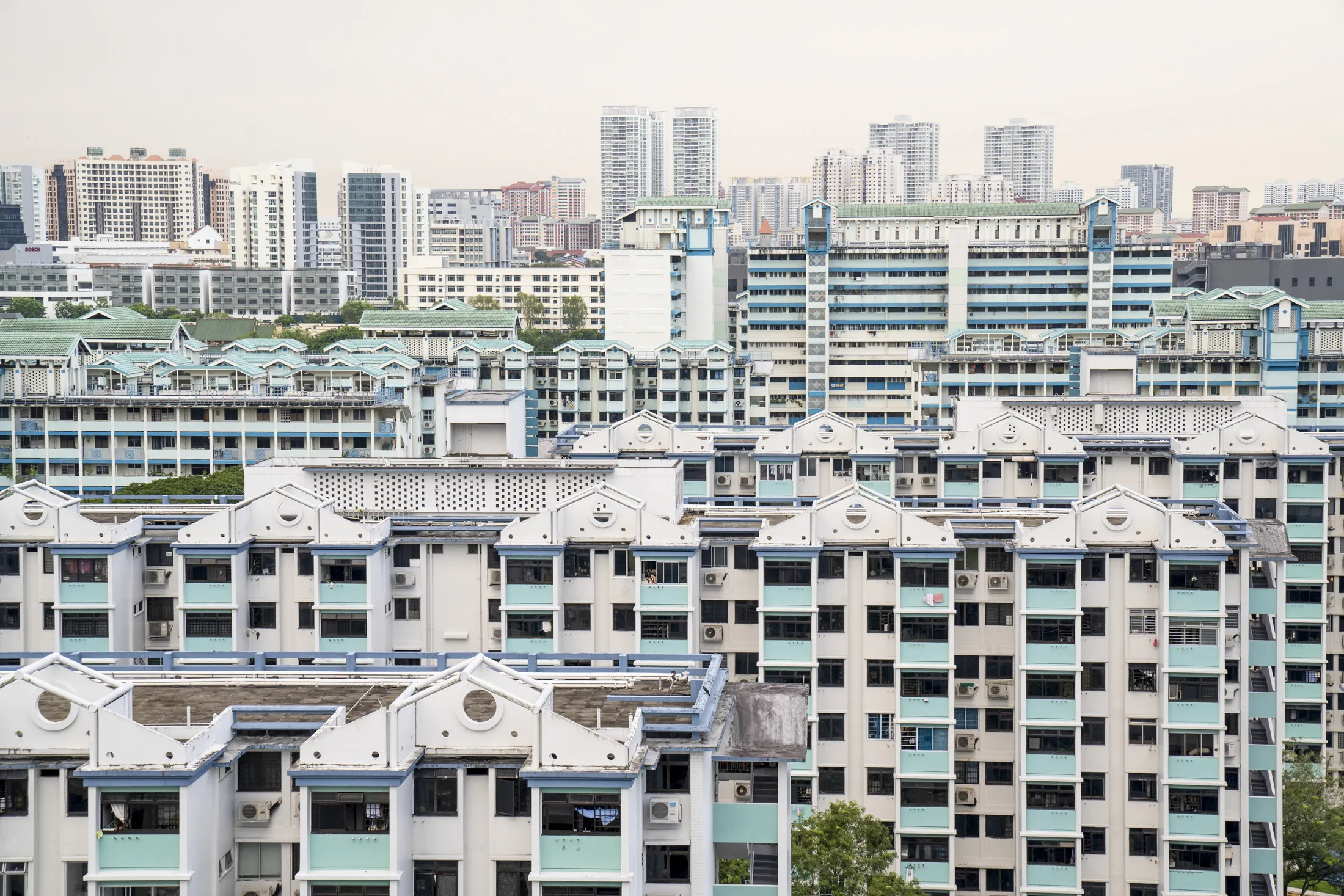 Residential buildings in Singapore.