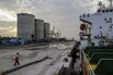Operations at the Navayuga Group Krishnapatnam Port on India's East Coast of Andhra Pradesh