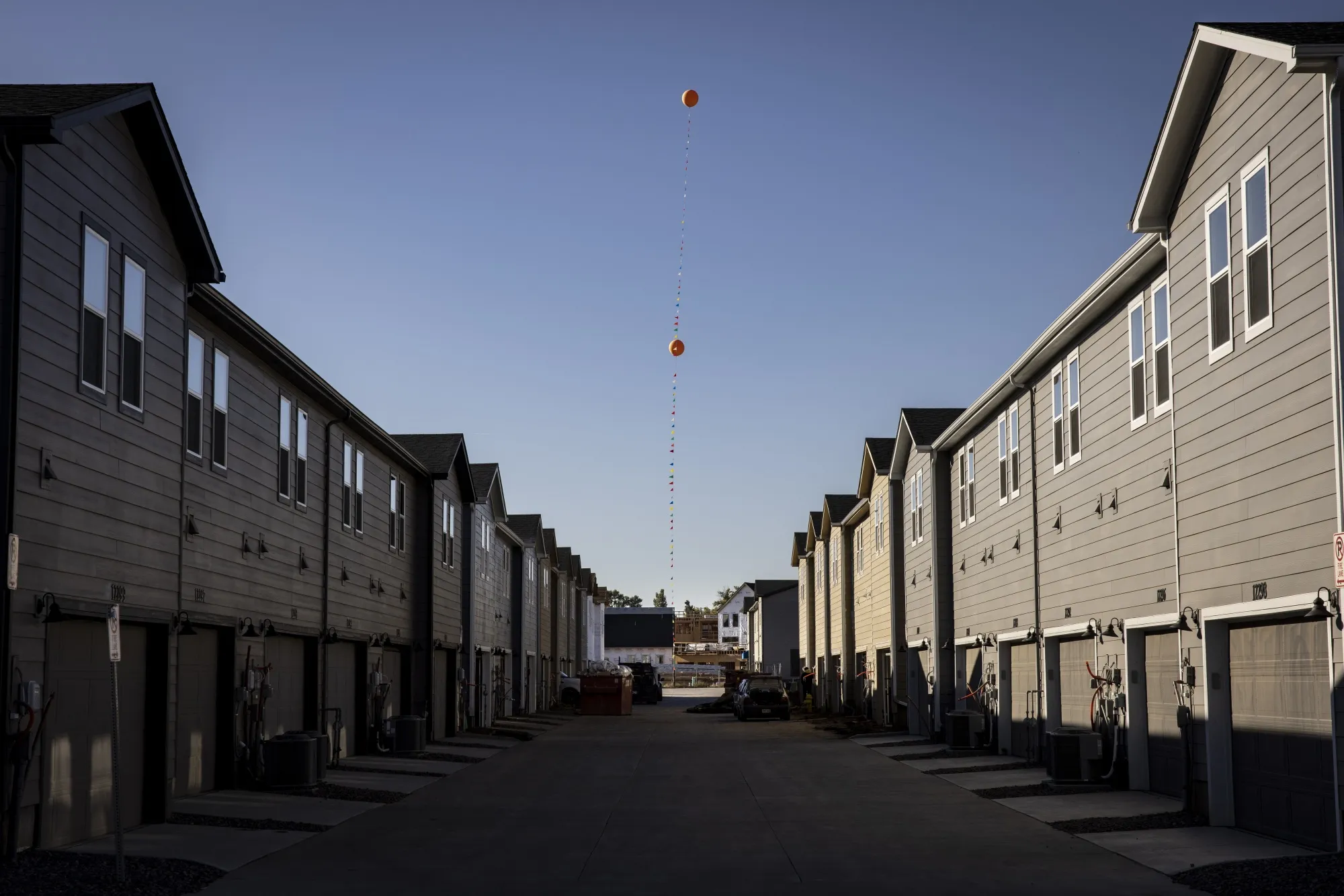 Homes at a development in Thornton, Colorado.