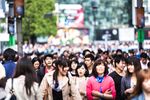 A crowded street in Tokyo, Japan.