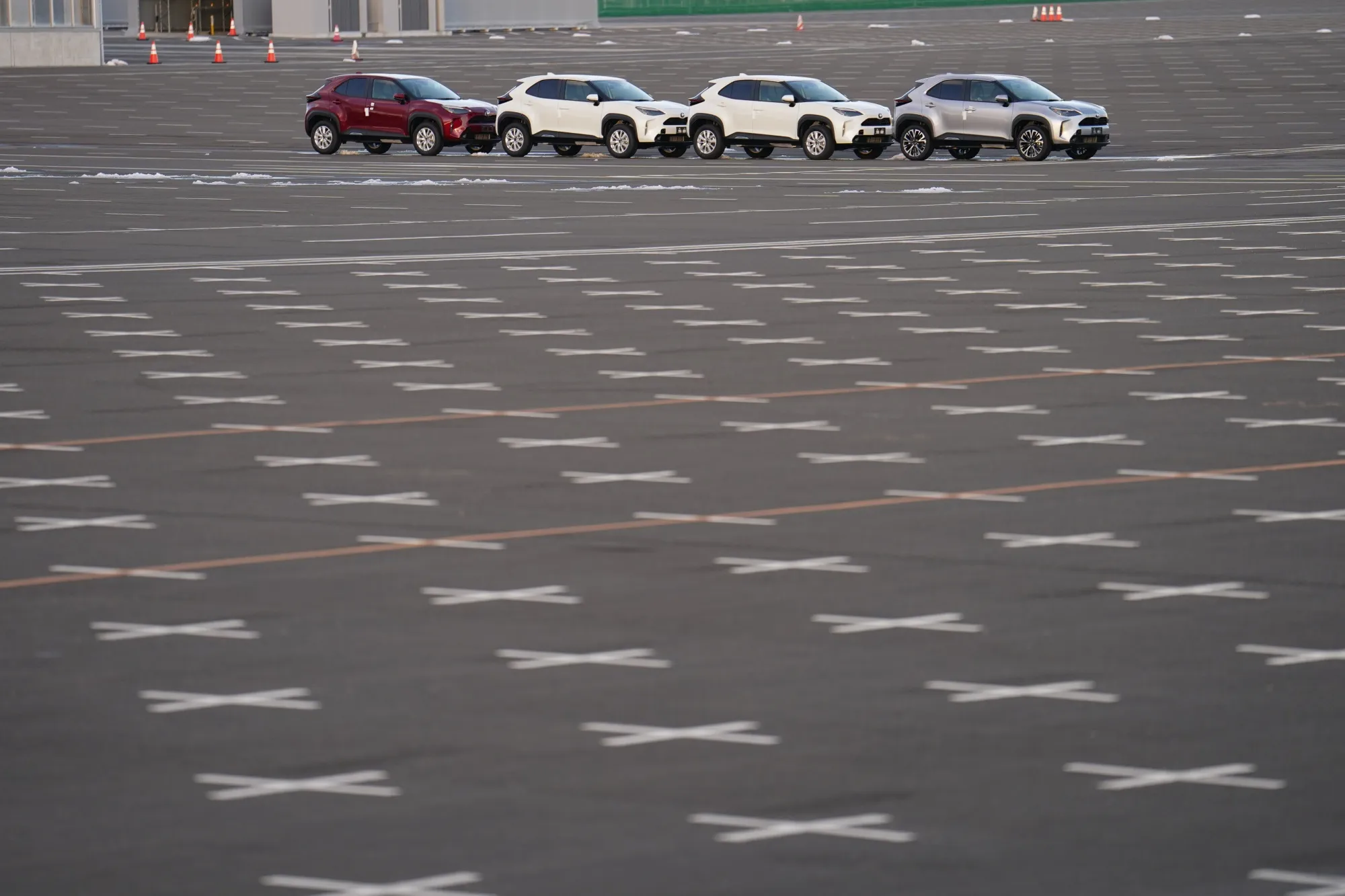 New Toyota Motor Corp. Yaris Cross vehicles await shipment in Sendai, Japan.