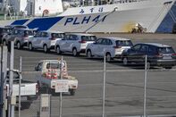 Toyota Vehicles at Nagoya Port Ahead of Earnings 