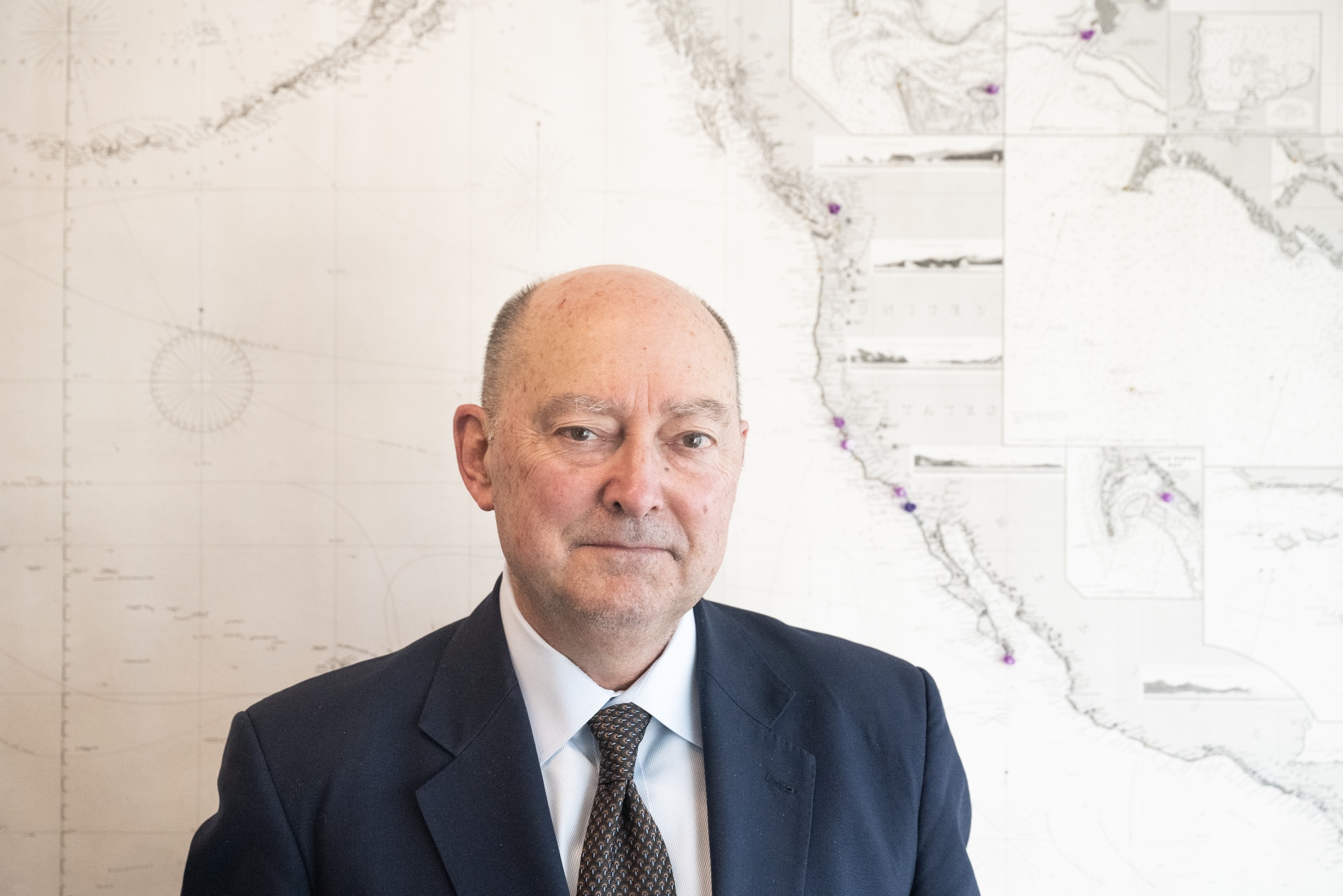 James Stavridis, a former NATO Supreme Allied Commander known as 'the admiral,' in New York, US, on Thursday, Jan. 30, 2025. Carlyle Group Inc.'s chief executive officer, Harvey Schwartz has shifted all annual investor and board meetings back to Washington, where a third of staff are based. Photographer: Stephanie Keith/Bloomberg