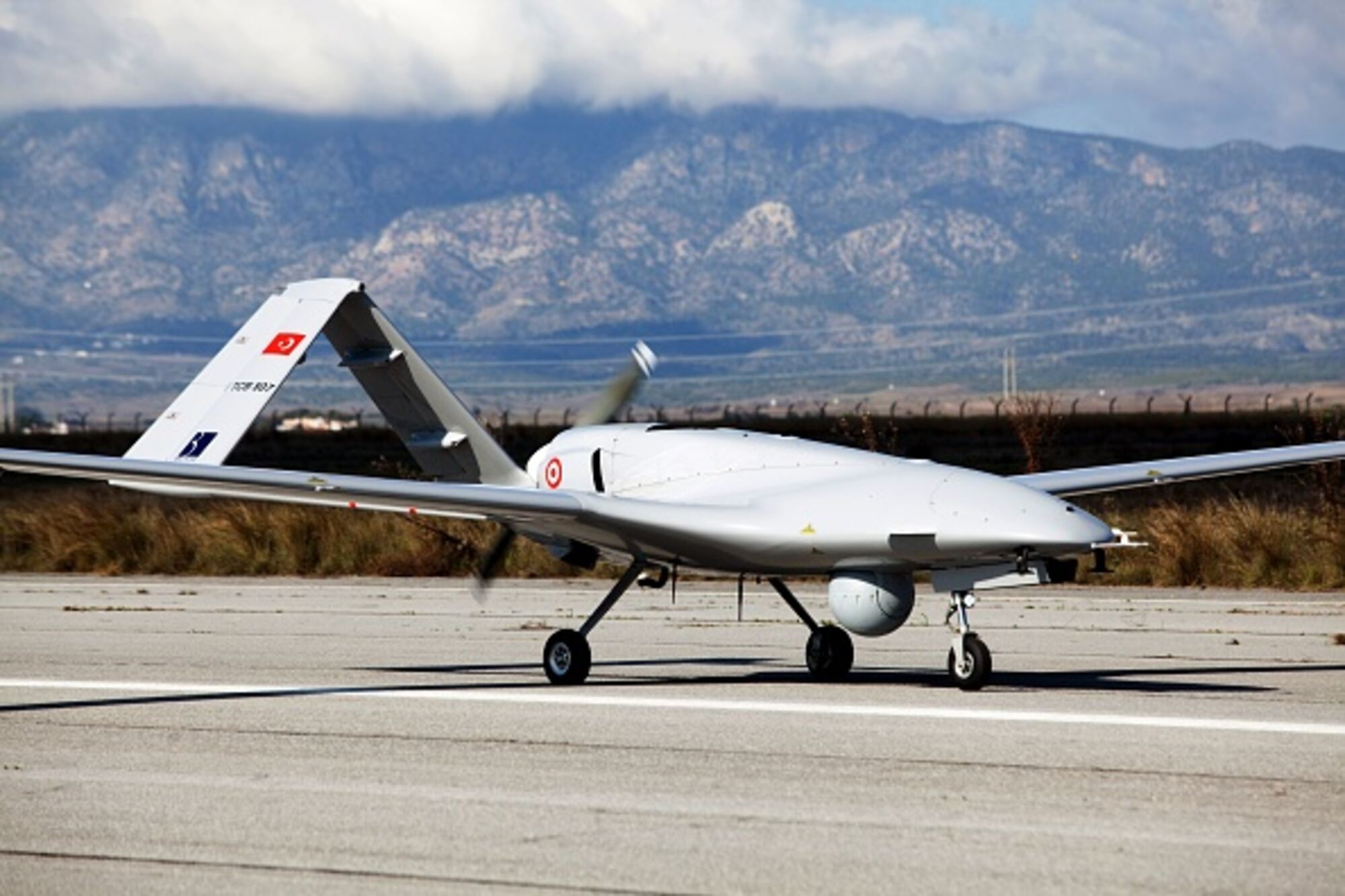 The Turkish-made Bayraktar TB2 drone.