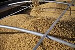 Soybeans are unloaded onto a truck in Tiskilwa, Illinois, U.S..