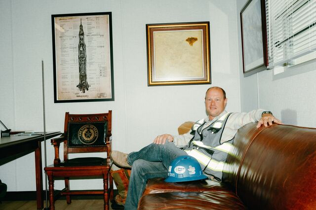 John Cyrier in his office at Proto-Town.