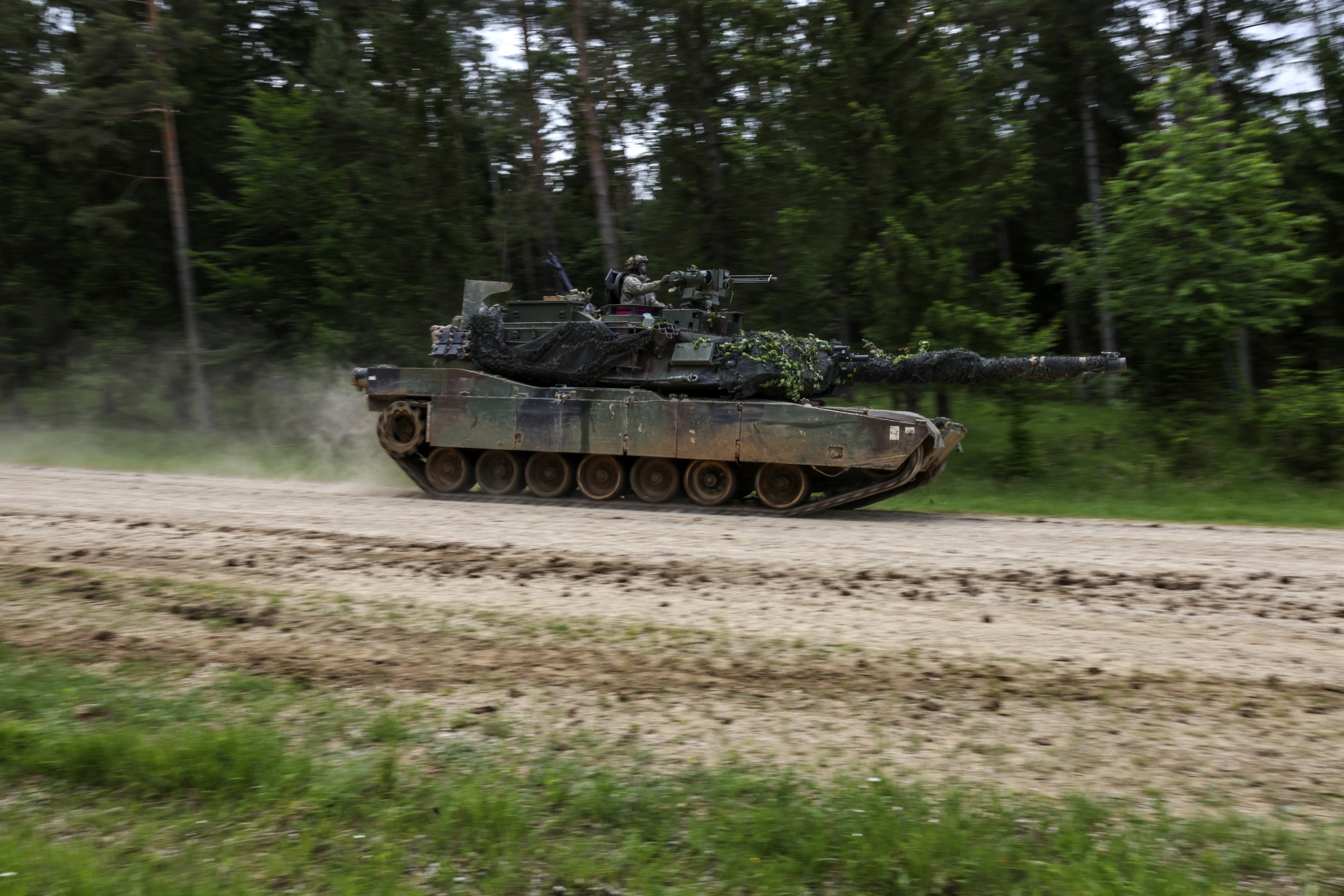 A M1A1 Abrams battle tank.