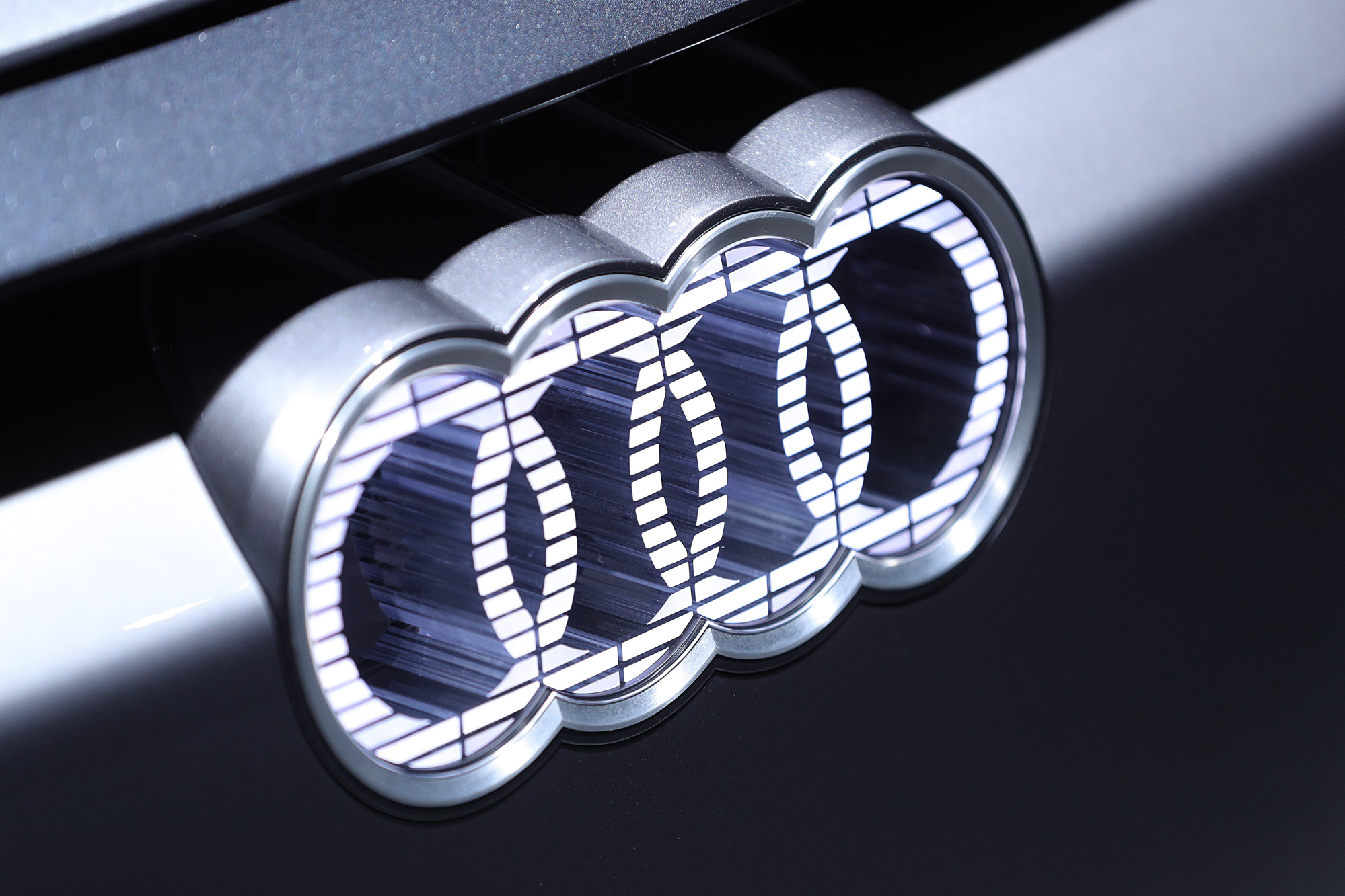 An Audi electric concept autonomous automobile.