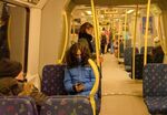 Passengers ride in a metro train&nbsp;in Stockholm, on Dec. 28, 2021.