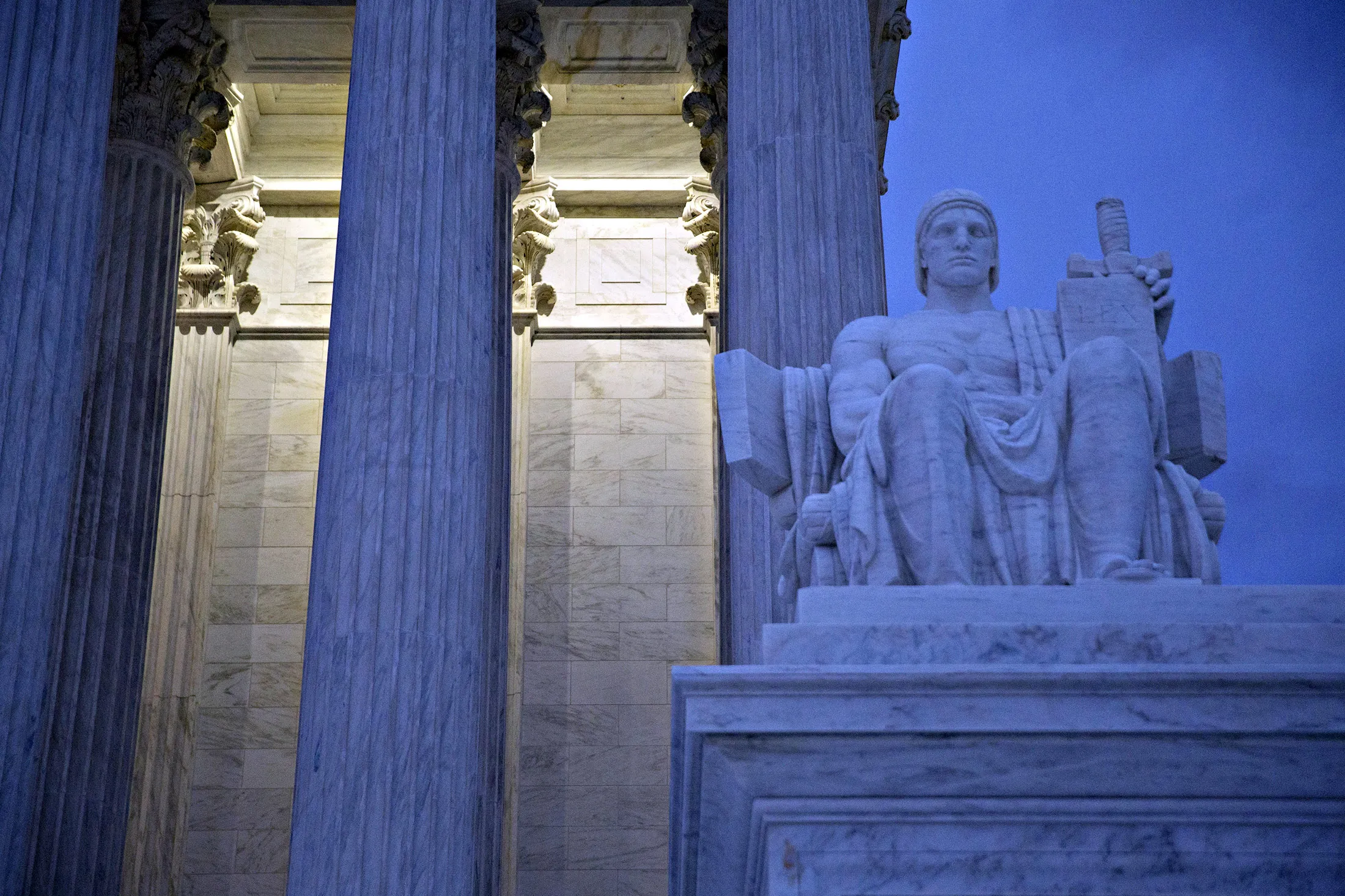 The Authority of Law statue at the U.S. Supreme Court
