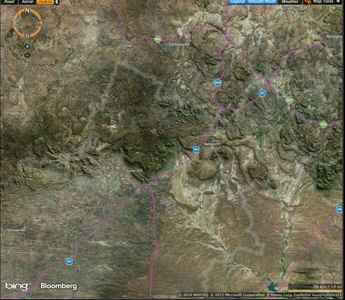 Map: Part of South Africa’s semi-arid Karoo region