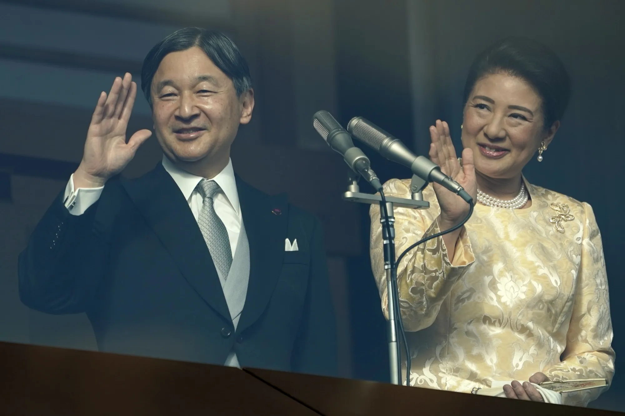 Japan's Emperor Naruhito, left, and Empress Masako.