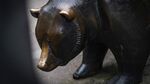A bear statue stands outside the Frankfurt Stock Exchange, operated by Deutsche Boerse AG, in Frankfurt, Germany.