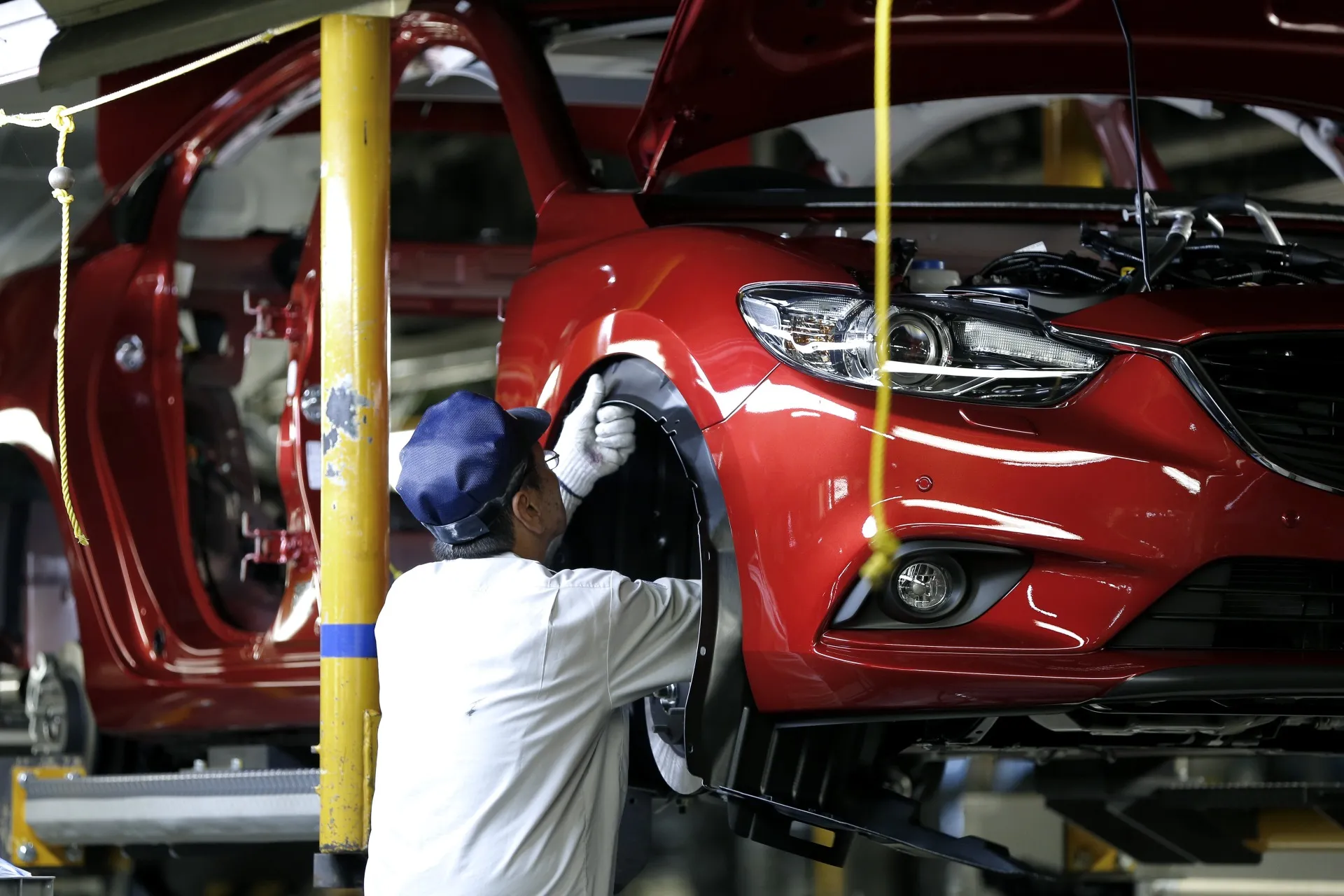 Mazda Motor Corp. Ceremony Marking 10,000,000 Units And Tour Of Company's Hofu Plant