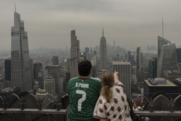 Ahead Of World Cup Final, NYC Metro Area Under Smoky Skies Due To Canadian Wildfires