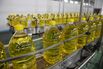 Bottles of soybean oil.