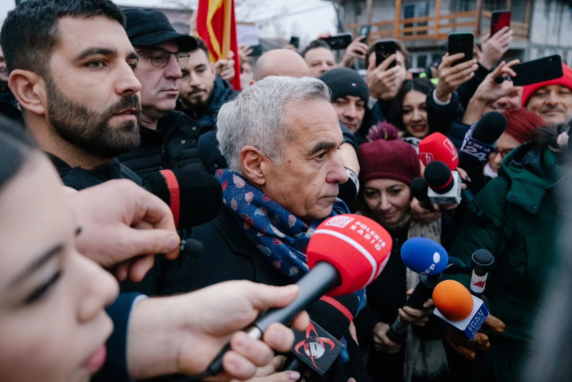 Calin Georgescu in Mogosoaia, Romania, on Dec. 8.