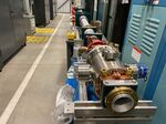 A millimeter wave transmission line carries electromagnetic energy from the gyrotron to the rock chamber underground. Location: Oak Ridge National Laboratories
