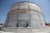 A gas storage tank stands in Italy
