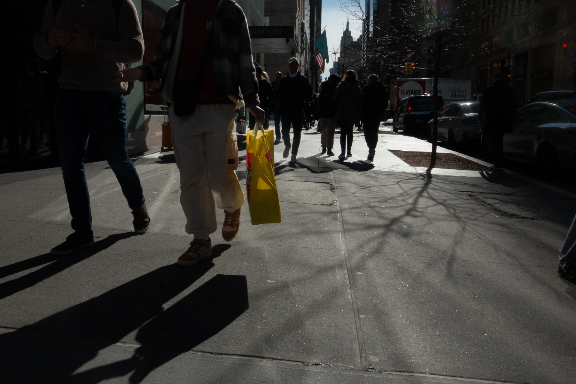 Shoppers on 5th Avenue in New York.