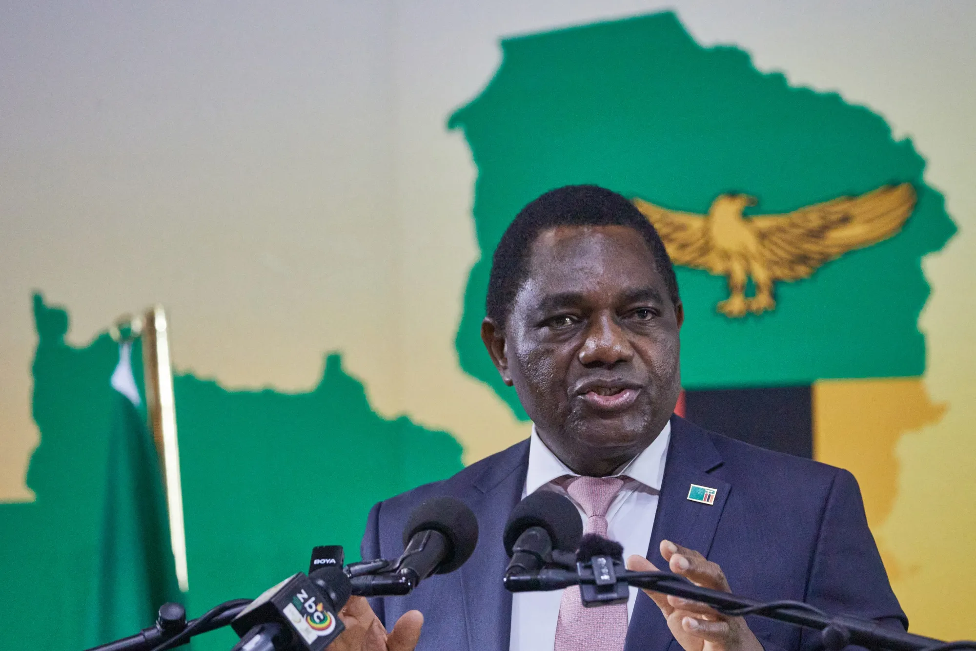Zambia’s President Hakainde Hichilema&nbsp;