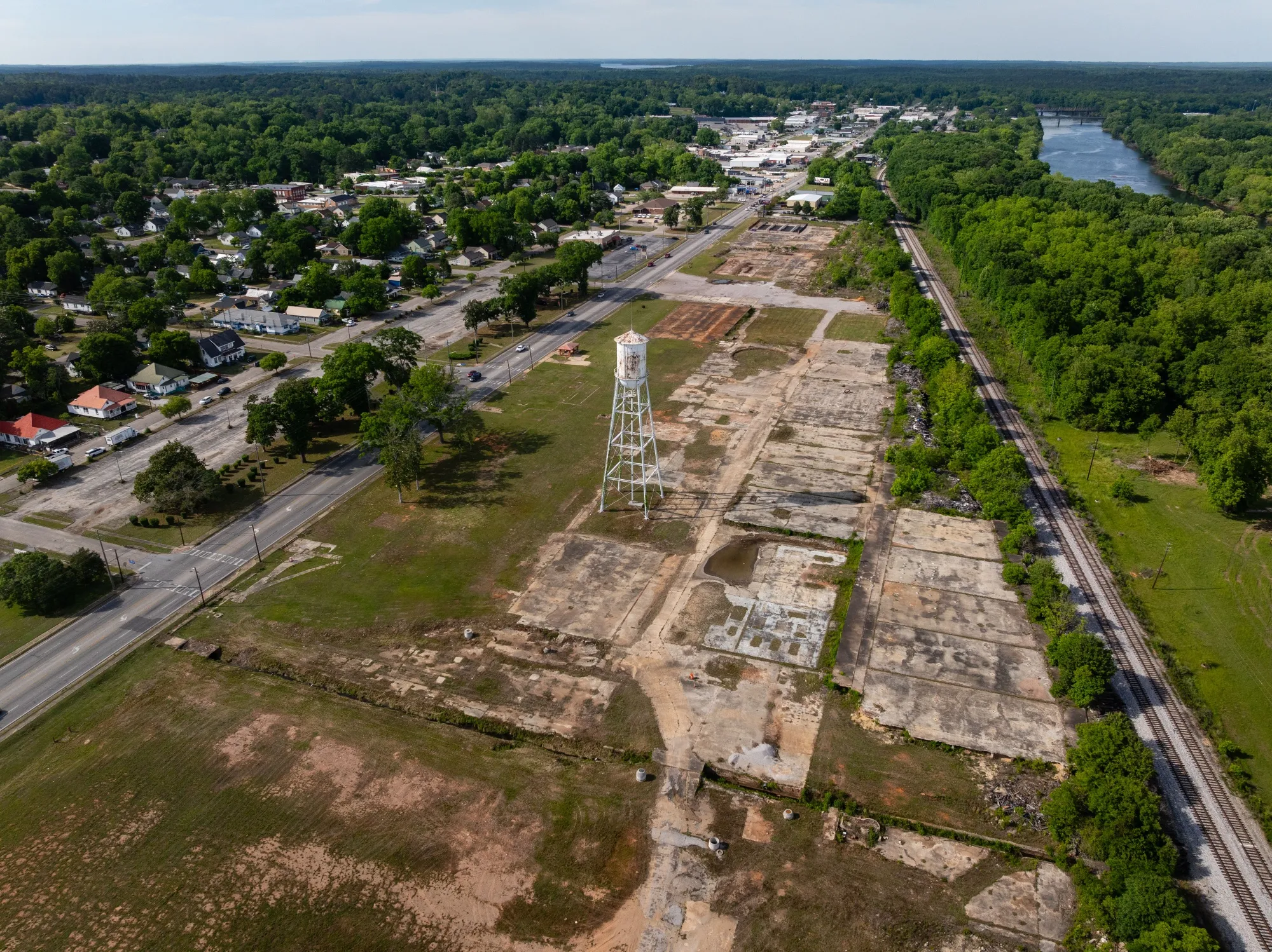 The site of the Lanett Cotton Mills, which once anchored the local economy.