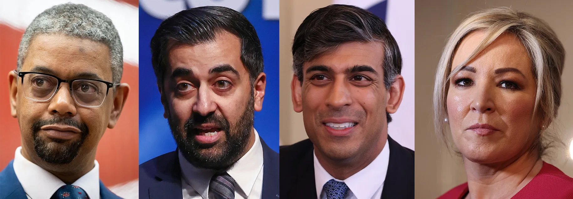 Vaughan Gething, Humza Yousaf, Rishi Sunak, and Michelle O'Neill