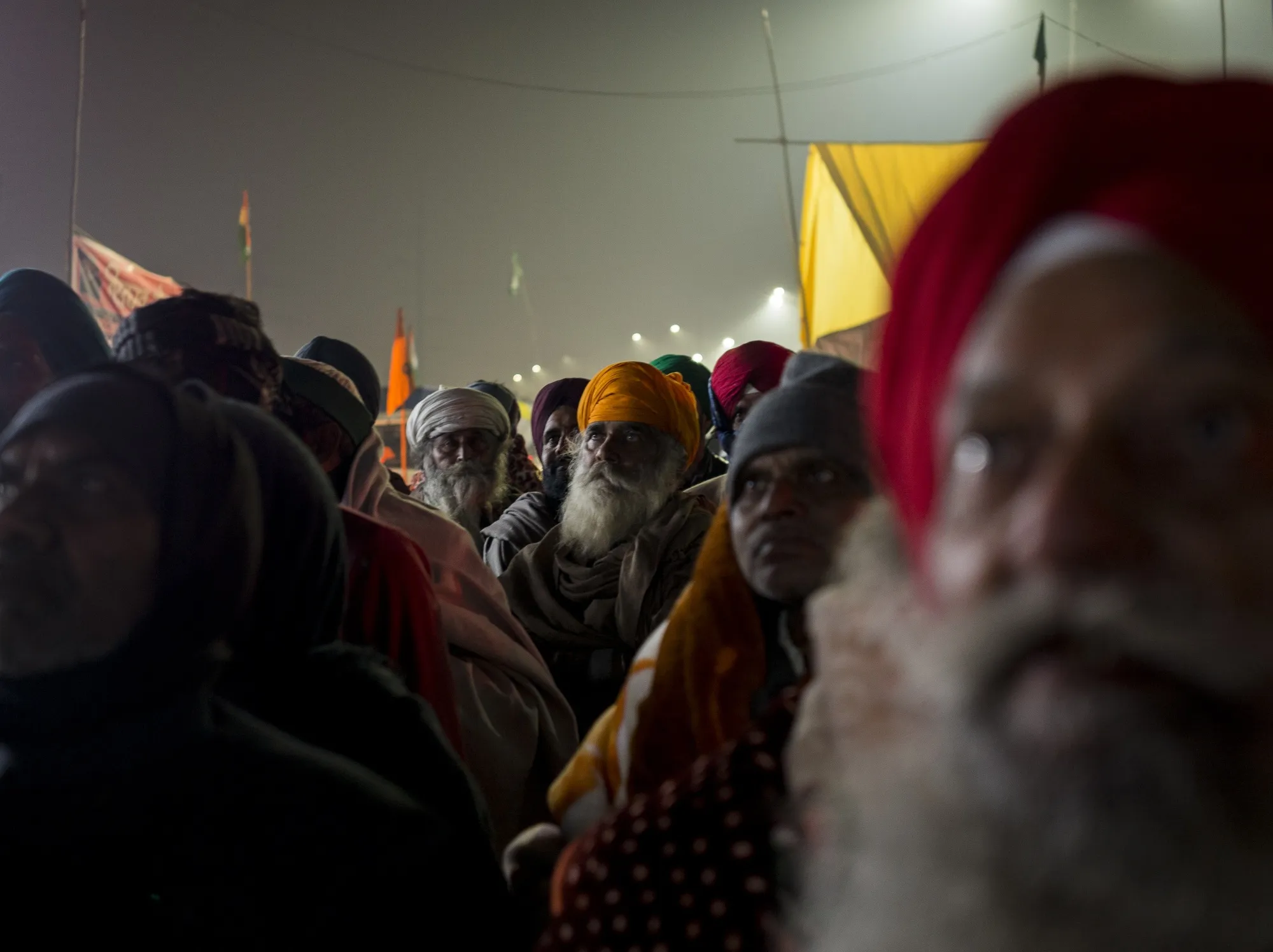 Farmers Spend New Year's Eve On Highway Leading To Delhi