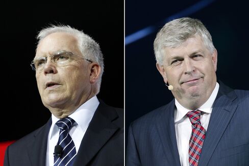 Ulrich Hackenberg and Wolfgang Hatz. Photographer: Patrick T. Fallon/Bloomberg