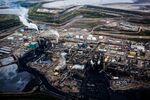 A Suncor Energy upgrader plant in Athabasca oil sands, near Fort McMurray, Alberta.