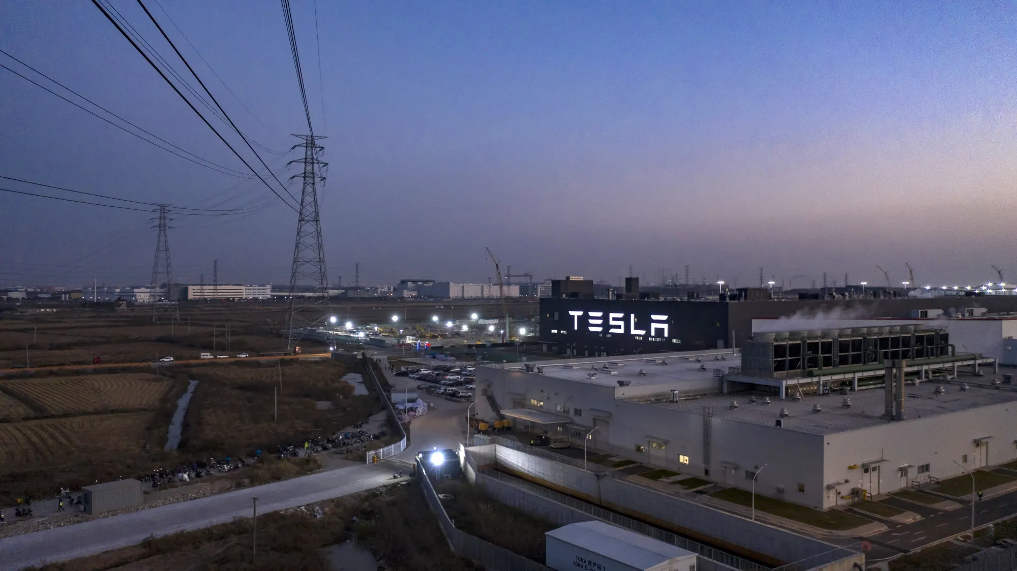 The Tesla Gigafactory&nbsp;in Shanghai, China.