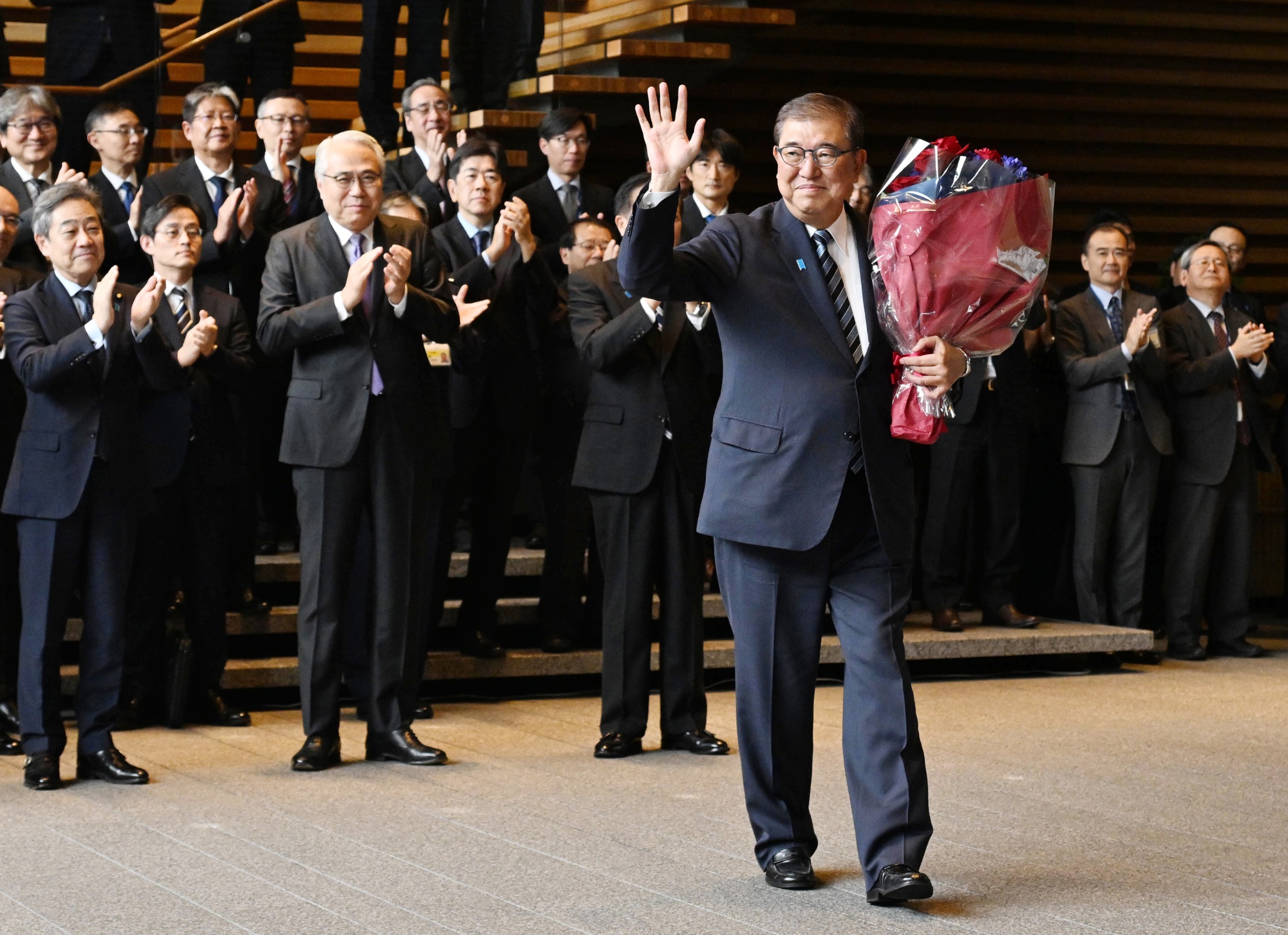 Japan's PM Ishiba leaves from his office Japan's PM Ishiba leaves from his office