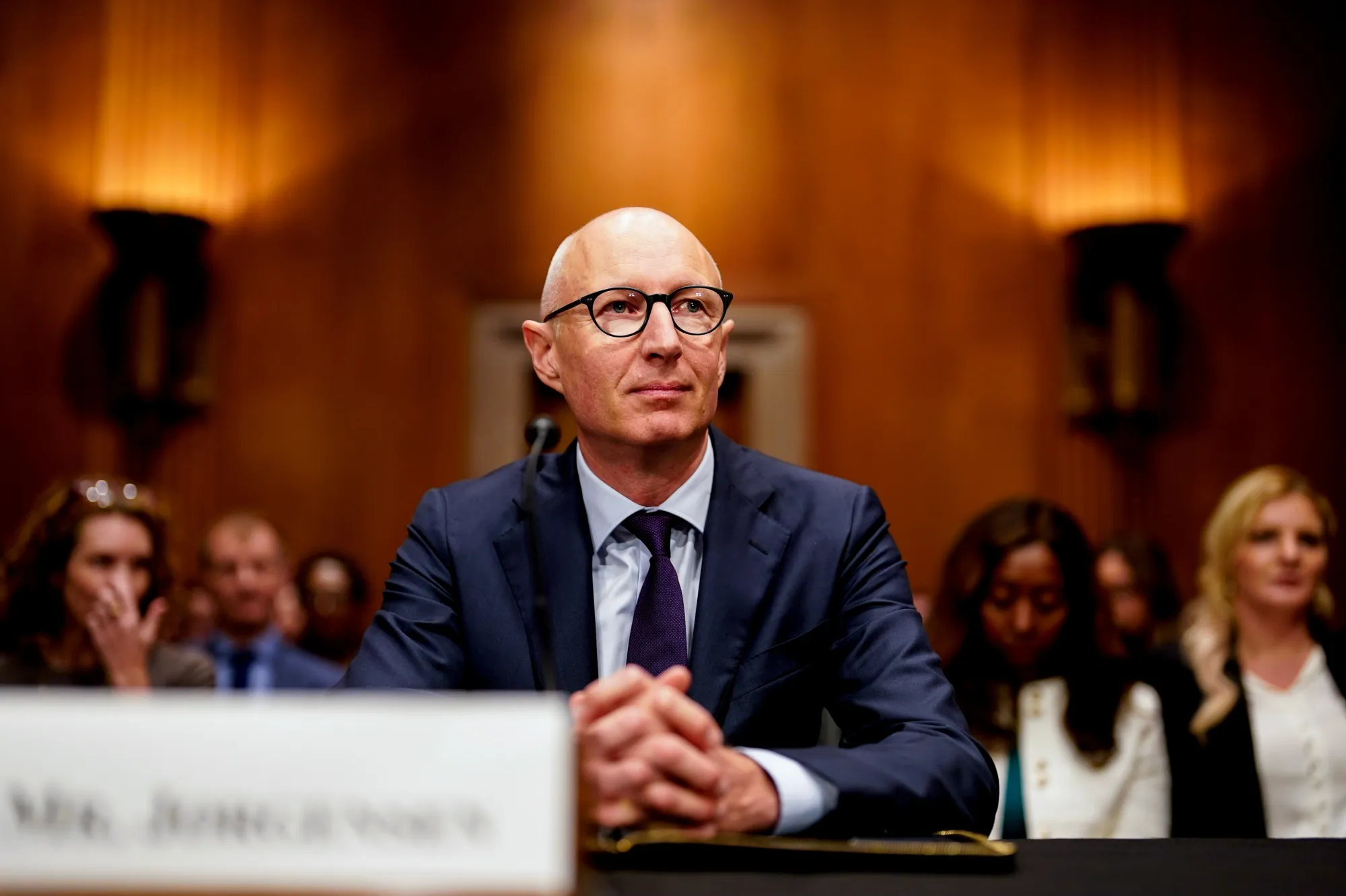 Novo Nordisk Chief Executive Officer&nbsp;Lars Fruergaard Jorgensen at the Senate committee hearing in Washington on Tuesday,&nbsp; Sept. 24.