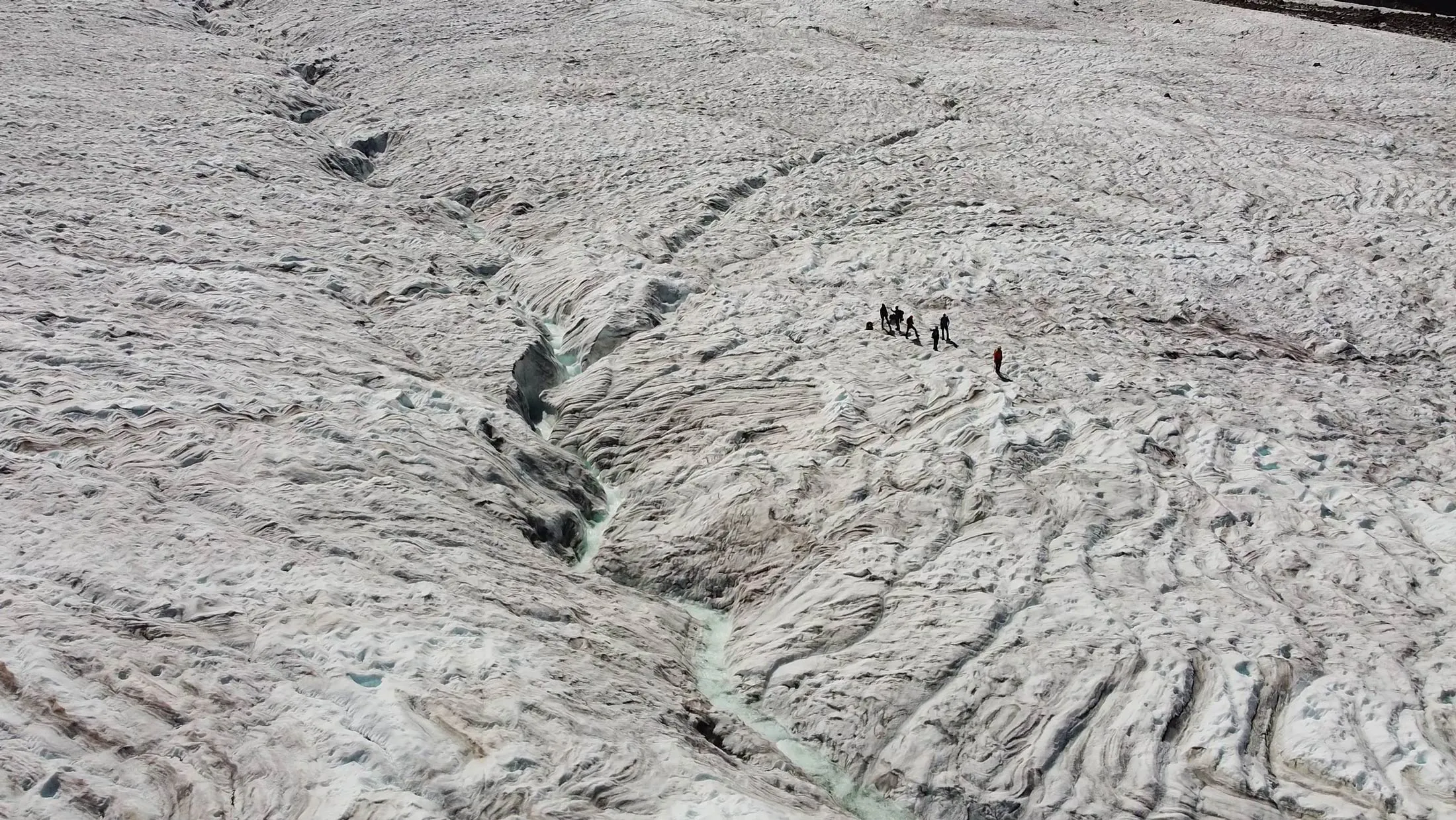 The Gorner Glacier in Switzerland. Its retreat has been accelerating in recent years.