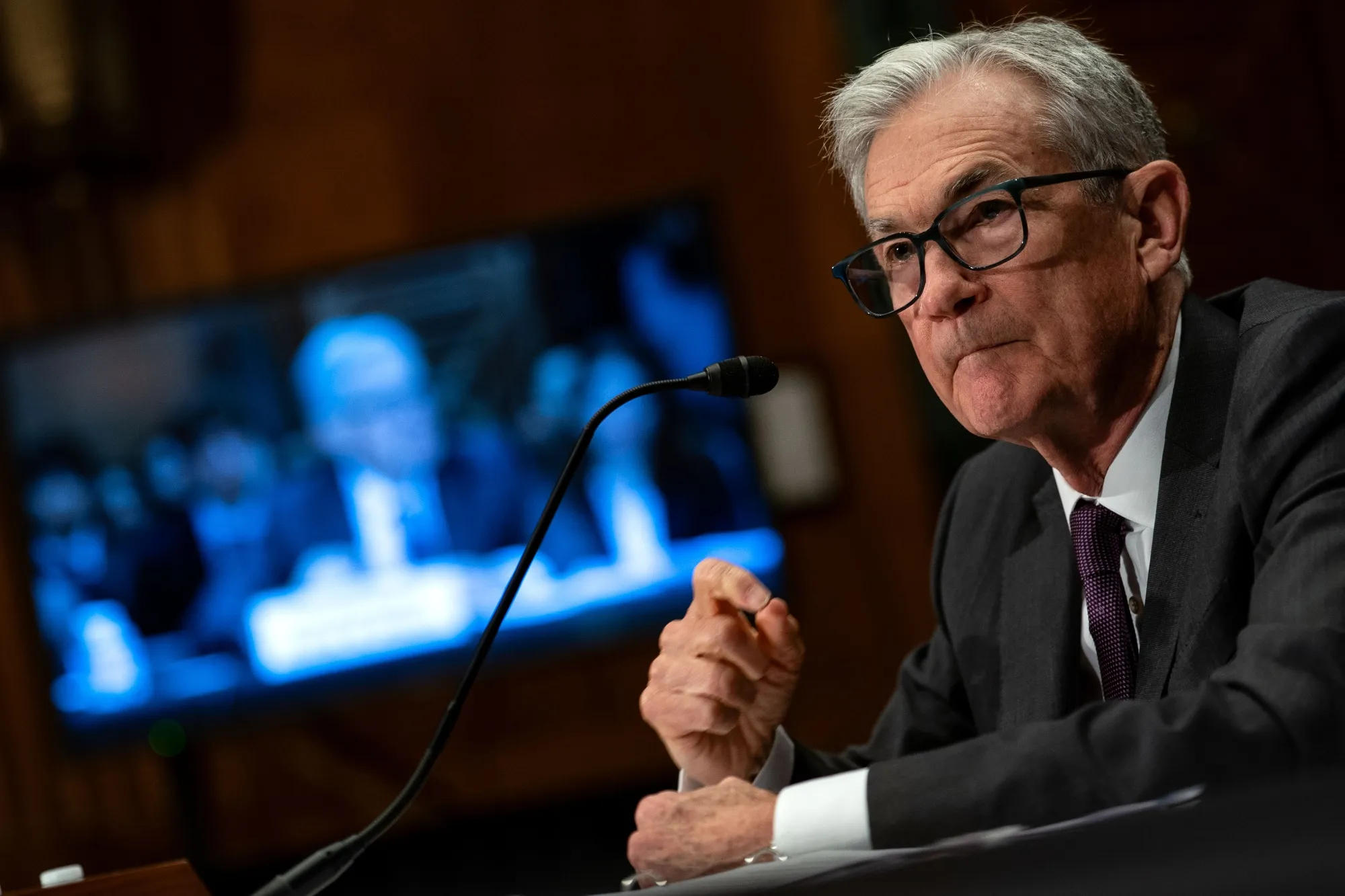 Fed Chair Jerome Powell testifies before the Senate Committee on Banking, Housing&nbsp;and Urban Affairs last June