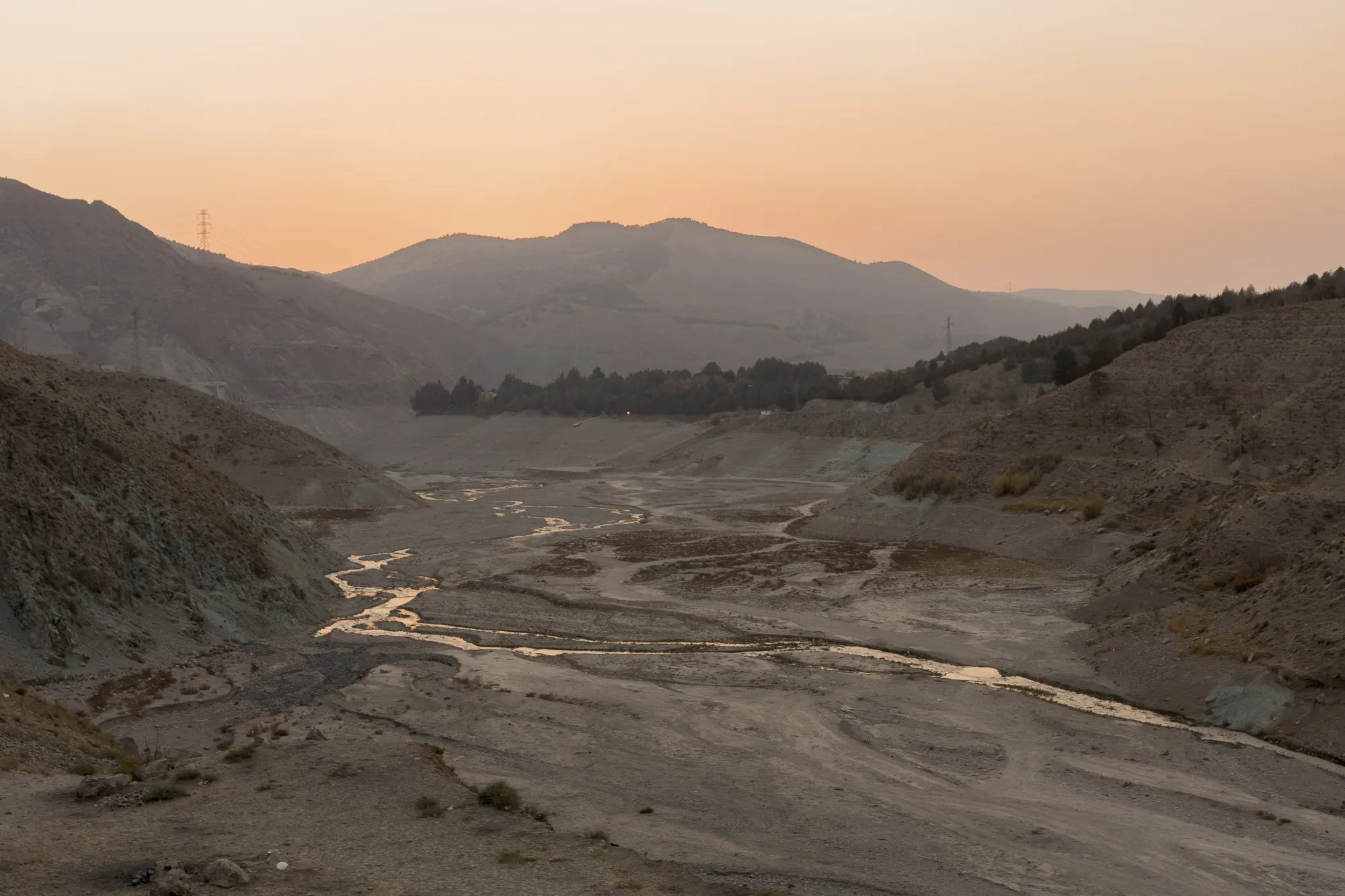 The dry riverbed at the Latyan Dam near Tehran.
