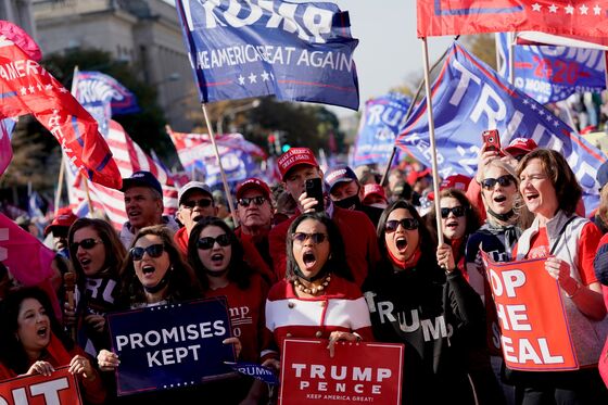 Trump Waves and Drives Past Fans Gathered to Protest His Loss