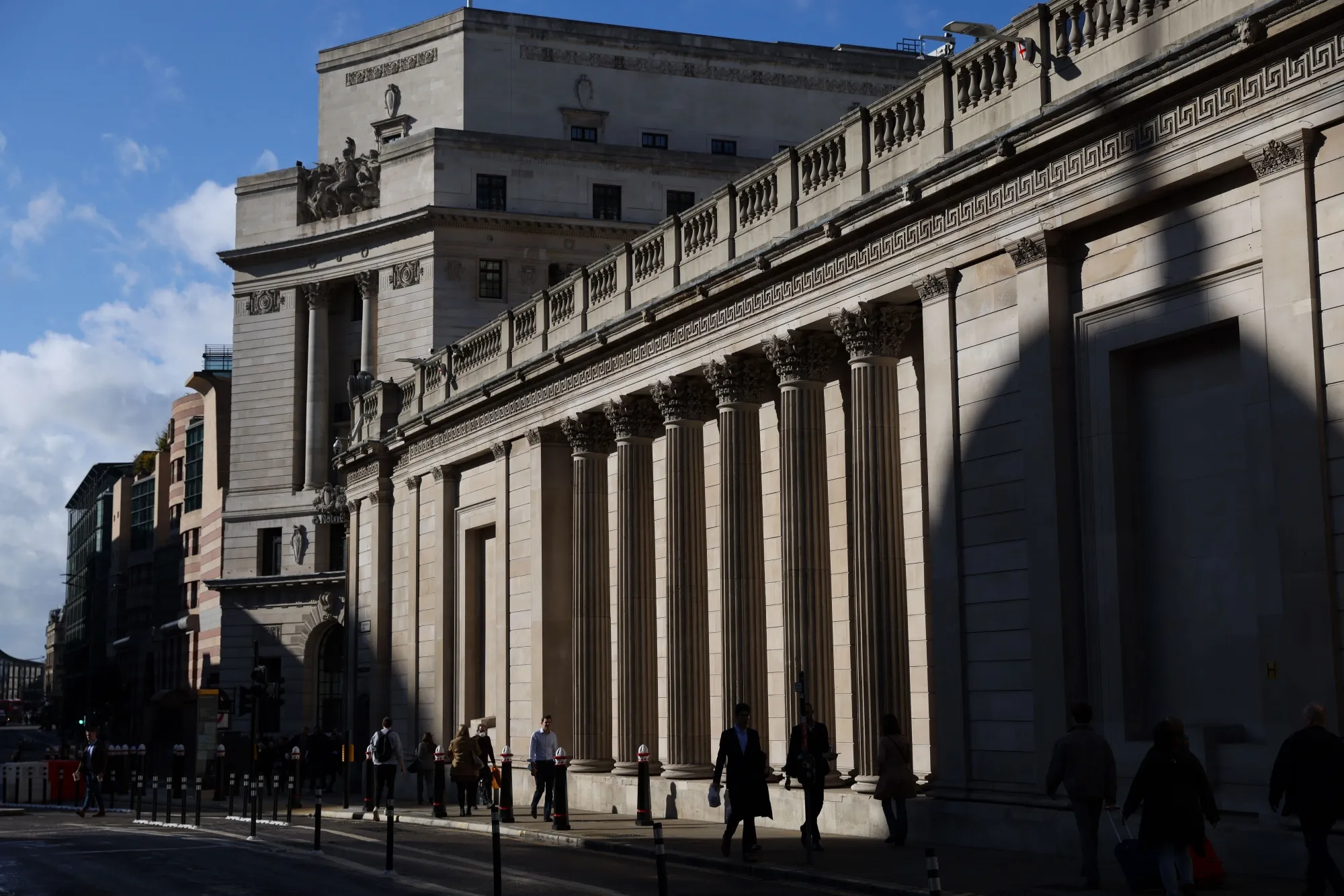 The Bank of England in the City of London.