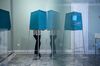 A voter casting a ballot during the Swedish general elections in Stockholm, on Sept. 9.