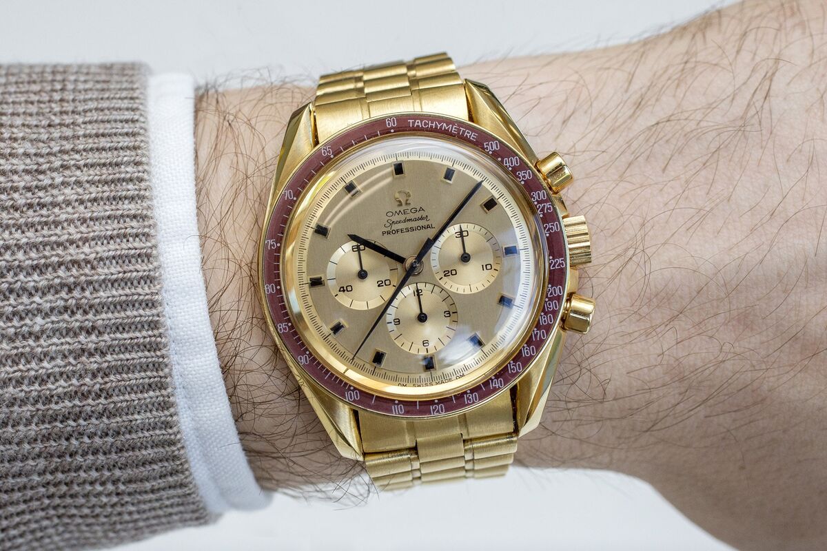 Gold Omega Speedmaster 