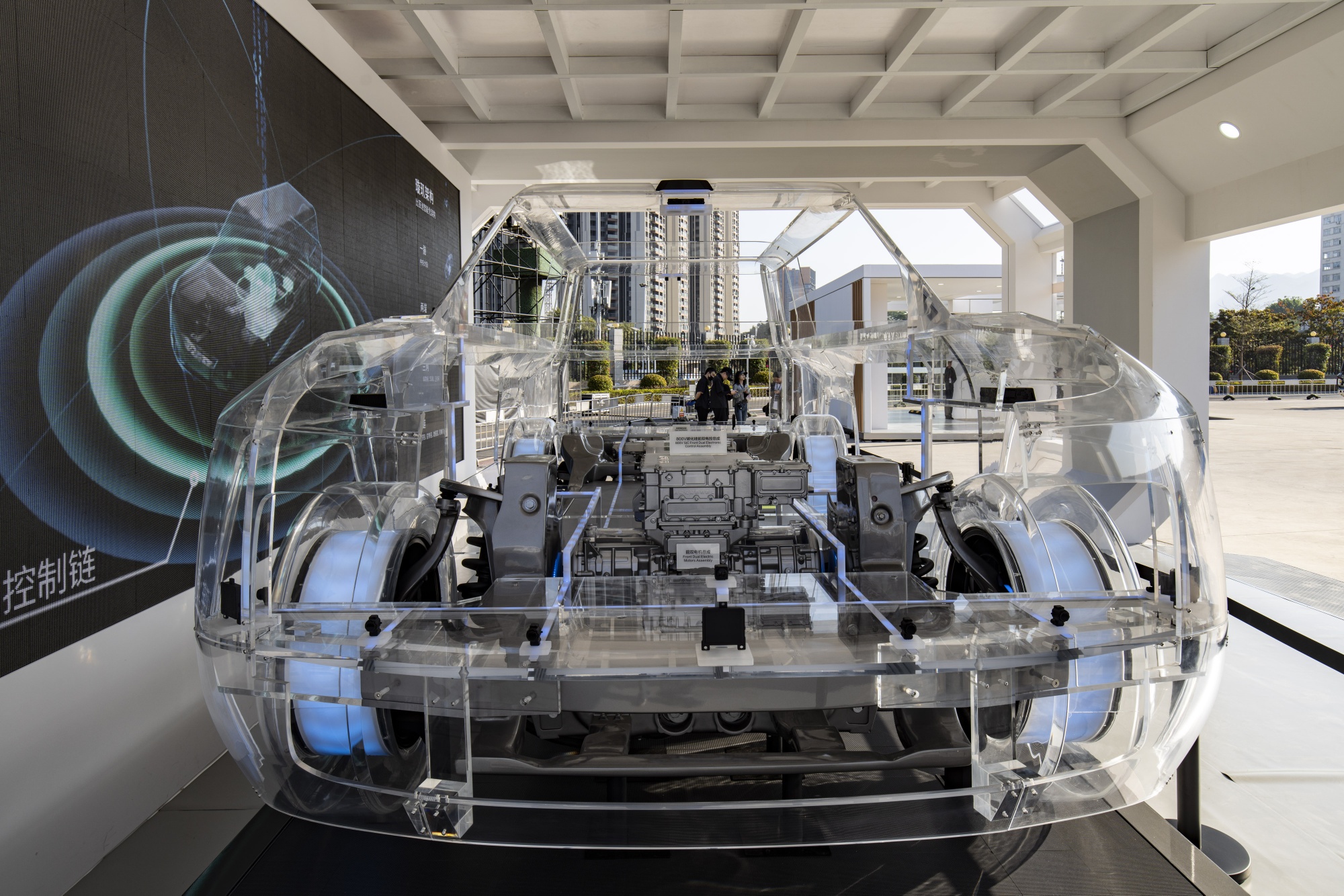 Cameras and Lidar sensors mounted to a BYD Yangwang U8 demonstration vehicle. Photographer: Qilai Shen/Bloomberg