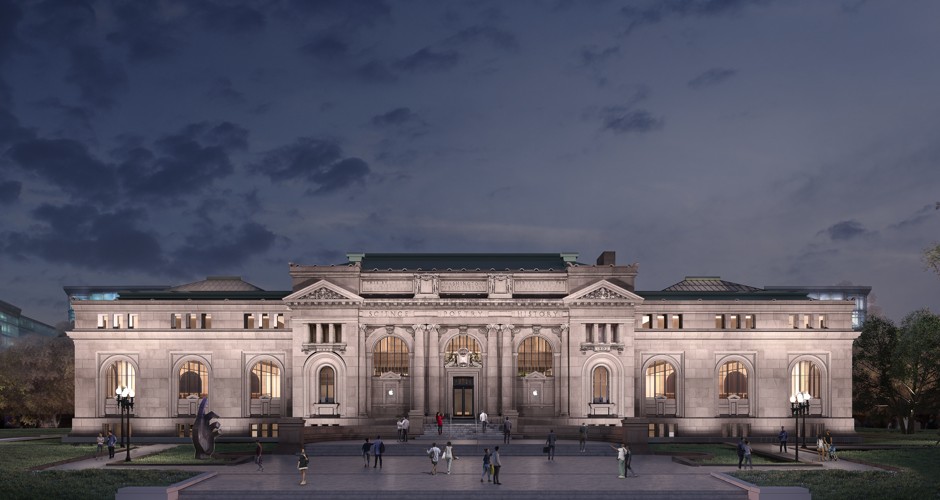 A rendering of the Carnegie Library in Washington, D.C., in its future use as an Apple Store. 