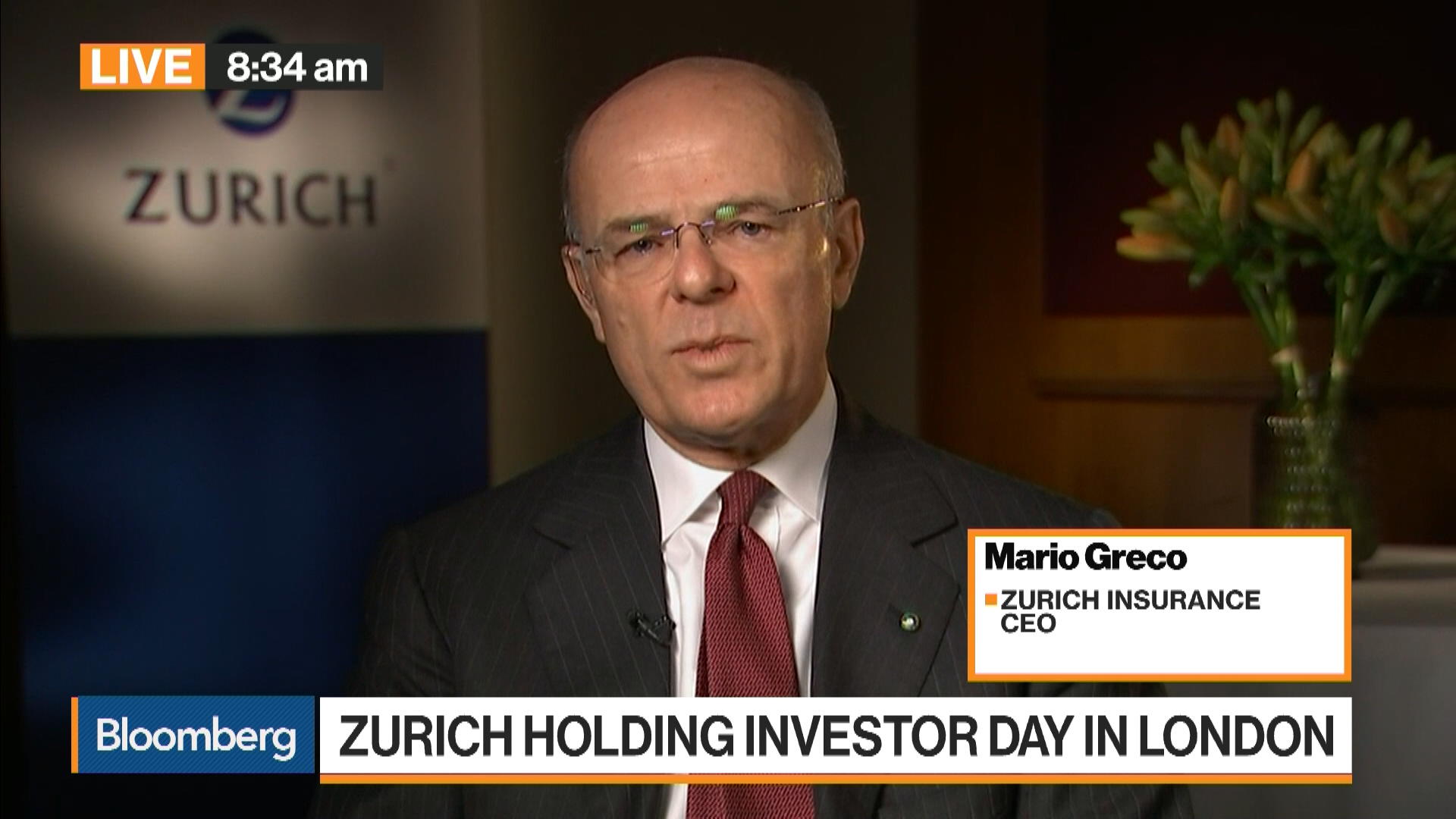 Zurich CEO Says Profitability Improved Through the Year Bloomberg