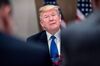 US President Donald Trump speaks during a working dinner with European business leaders during the World Economic Forum (WEF) annual meeting in Davos.