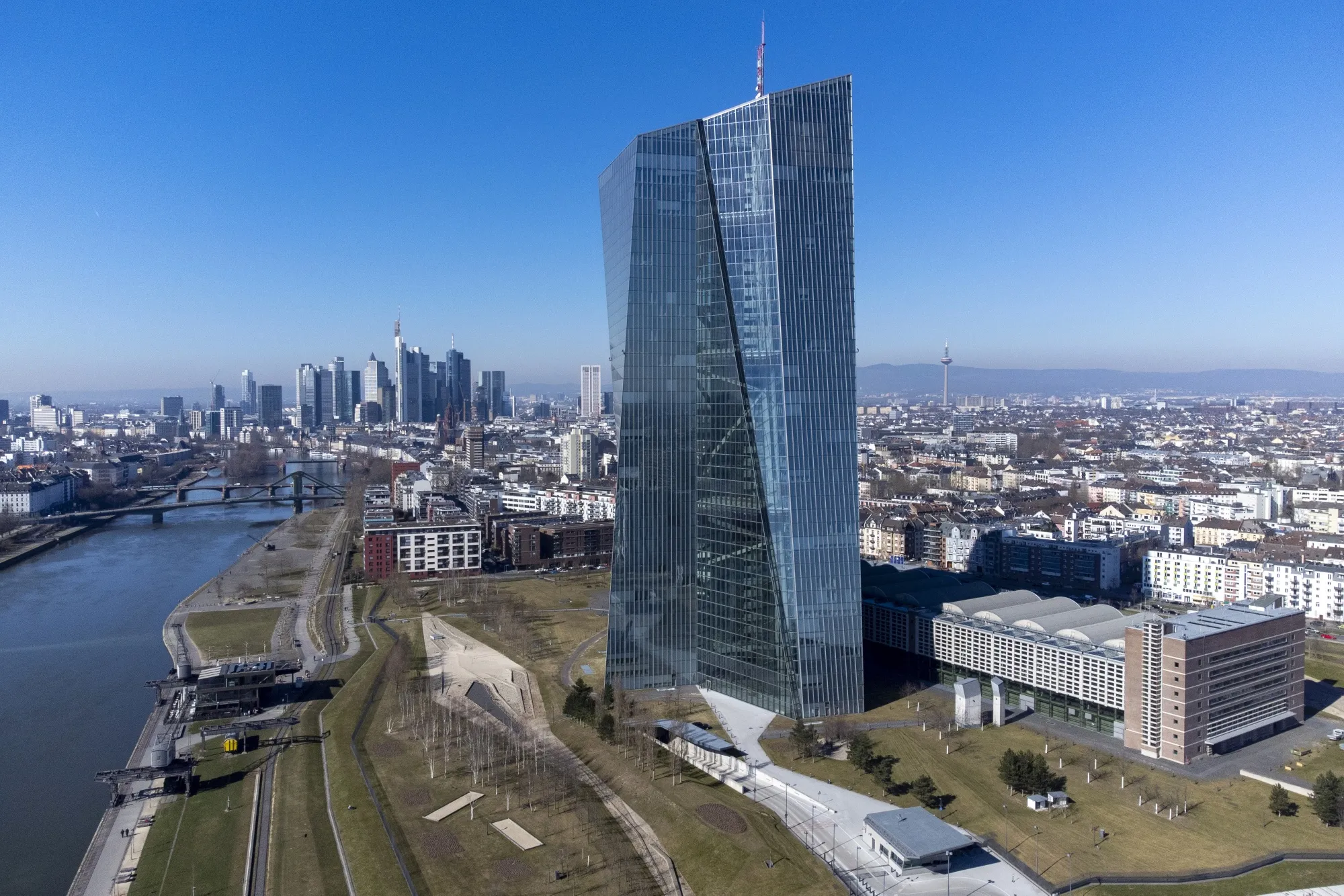 The European Central Bank (ECB) headquarters in Frankfurt.