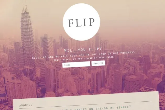 The FLIP bank website