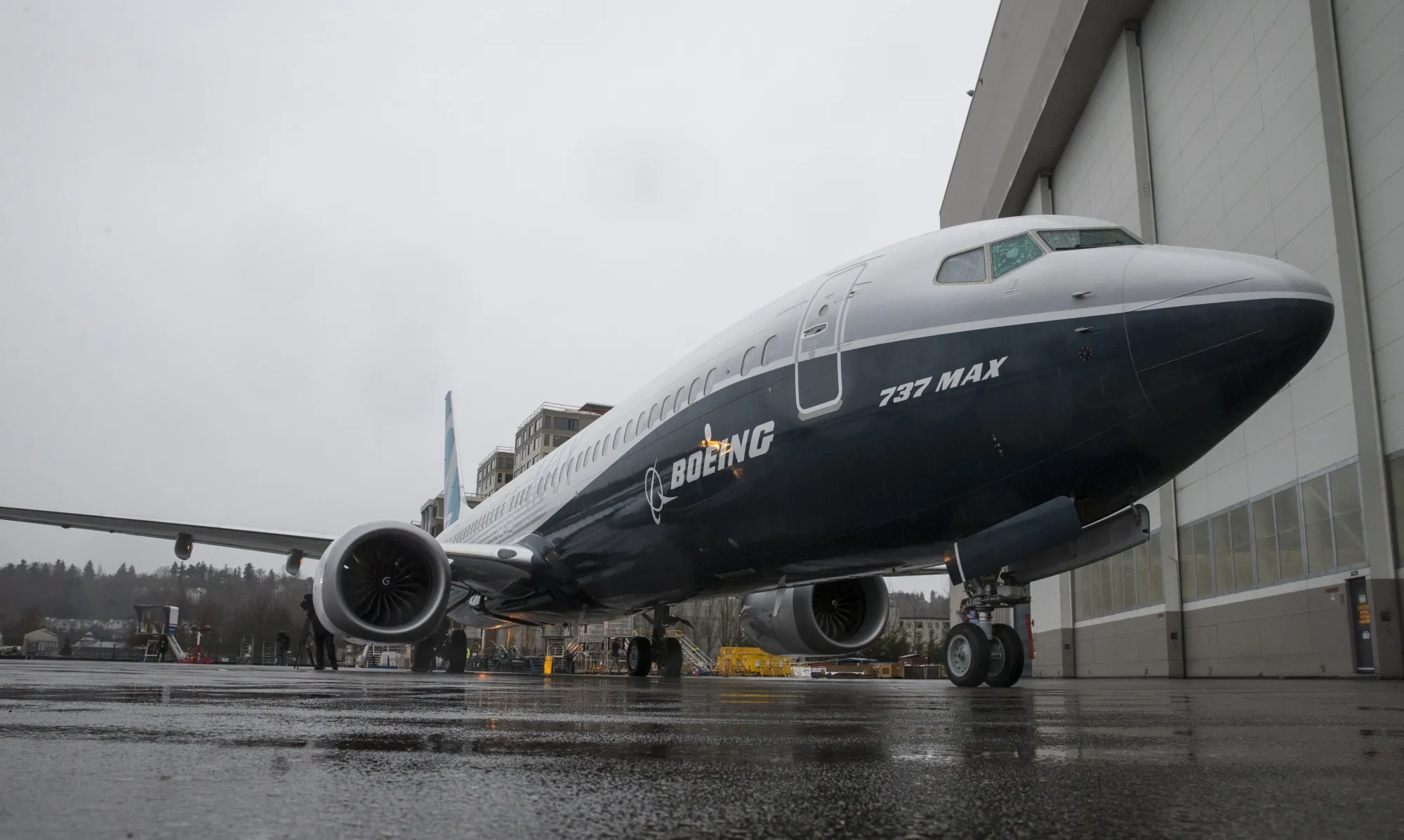 A Boeing 737 MAX 9 airliner in Renton, Washington.&nbsp;
